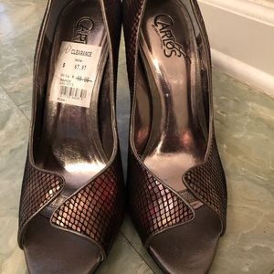 Carlos Santana faux snakeskin Heels